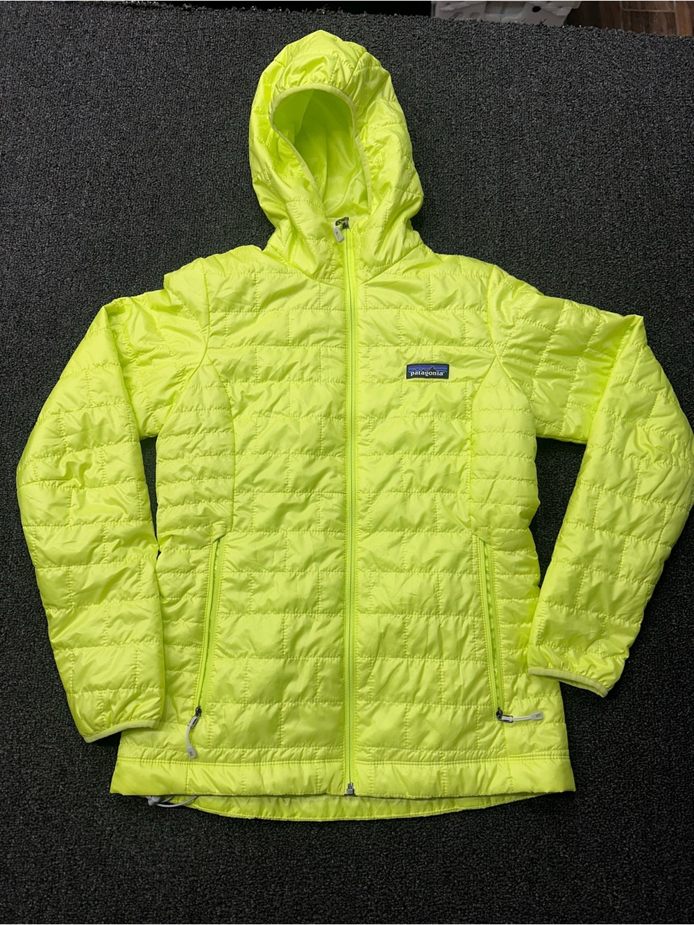 Patagonia Nano Puff Insulated Hooded Full Zip Quilted Jacket Neon Women’s XS
